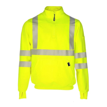 High-Visibility Sweatshirts, 3, R, Polyester, Lime, 5XL