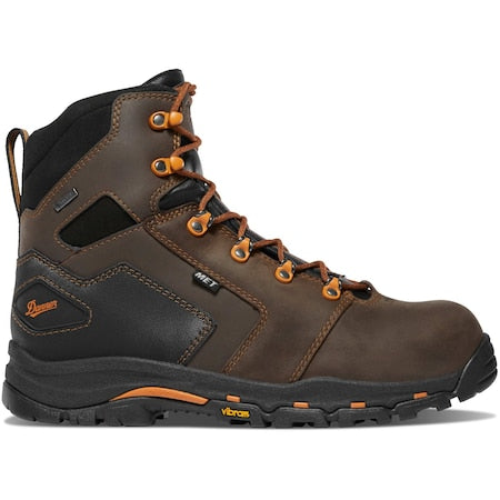 Men's 6-Inch Work Boot, 9 EE, Brown, Orange, 13880