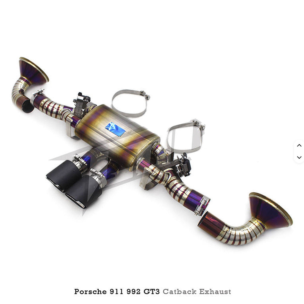 Titanium OEM Style Catback Exhaust for Porsche 992 992.1 992.2 GT3 RS GT3RS 4.0