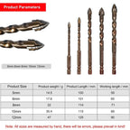 10PCS High-Strength Eccentric Twist Drill Bit,New Four-FluteSawtooth Eccentric Drill Bit,Multifunction Drill Bit Set(5/6/8/10/12)