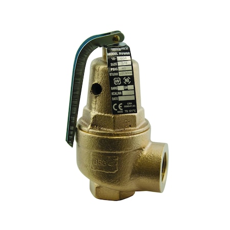 Apollo Valves 1060425 Safety Relief Valve, 3/4 in, 125 psi, Bronze, 2,639,000 BtuH
