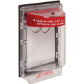Universal Stopper Cover, Polycarbonate, 5 in W x 6 1/4 in H x 3 1/4 in D, Clear