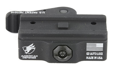 American Defense Mfg. Mount |  Quick Detach |  Fits Aimpoint T1/T2/CompM5 |  Low Profile |  Black
