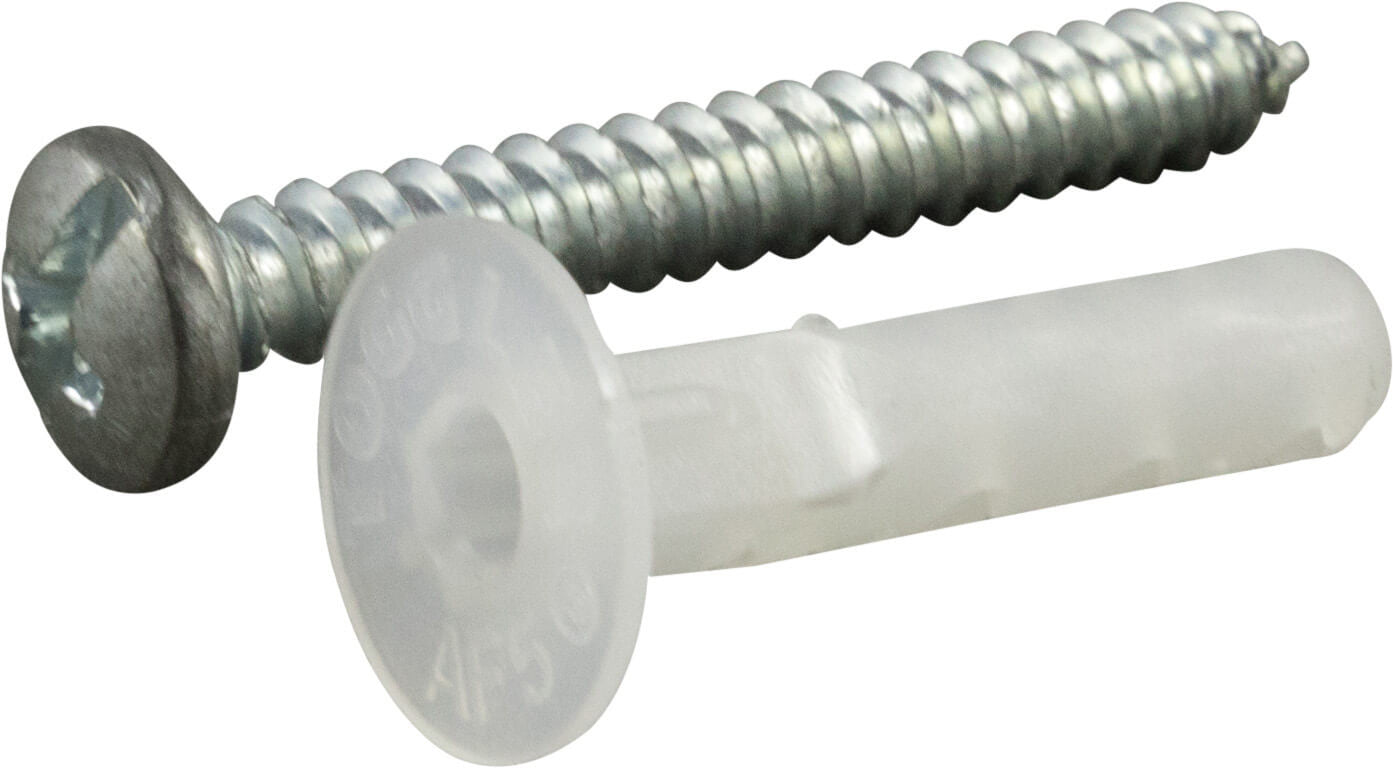 (AF5™) 3/16 ALLIGATOR® Anchor w/ Flange with #8 x 1 1/4 Combo Pan Self Tapping Screws Zinc (20 Pcs)