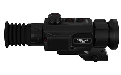 ATN Corp ThOR 6 Mini |  Thermal Rifle Scope |  3-24X Magnification |  50mm Objective |  Multiple Reticles |  Black |  Includes Carry Case and Charging Cable