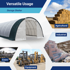 W20'xL42'xH12' Single Truss Arch Storage Shelter