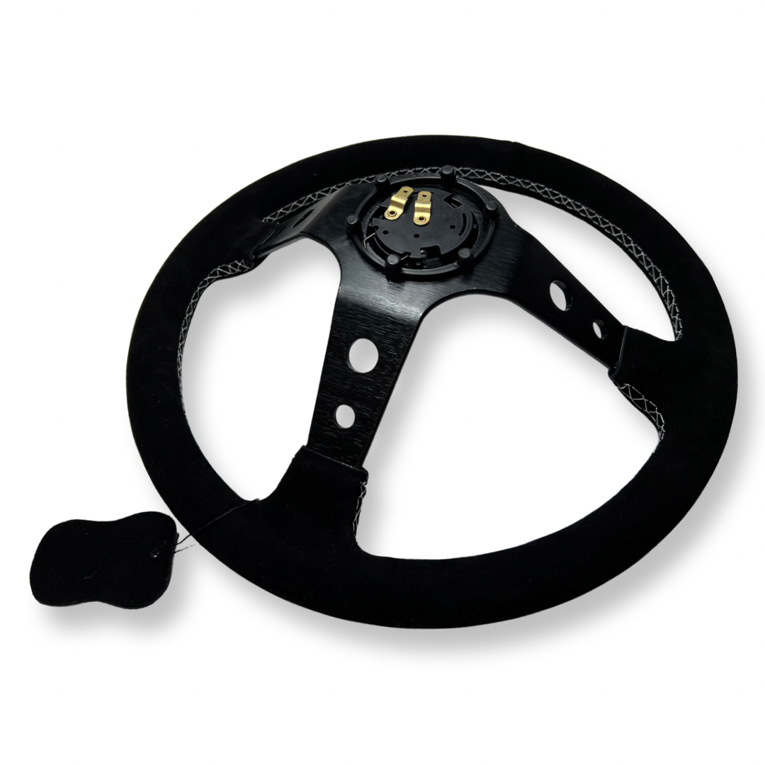 Suede Steering Wheel + Hub Adapter Kit For Subaru Impreza WRX STI Legacy Eclipse