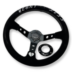 Suede Steering Wheel + Hub Adapter Kit For Subaru Impreza WRX STI Legacy Eclipse