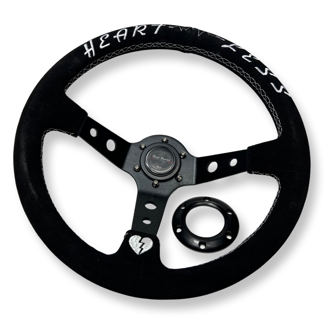 Suede Steering Wheel + Hub Adapter Kit For Subaru Impreza WRX STI Legacy Eclipse