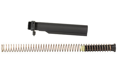 Bravo Company MK2 Recoil Mitigation System |  Mod 1 |  8 Position Buffer Tube Complete Assembly |  Matte Finish |  Black |  Includes T0 Buffer |  M16A4 Rifle Action Spring |  MK2 Receiver Extension |  QD End Plate |  Castle nut |  Fits AR Rifles