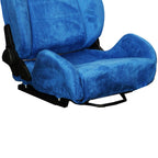 Miami Blue Universal Adjustable Black Luxury Racing SR3 Style Alcantara Seat
