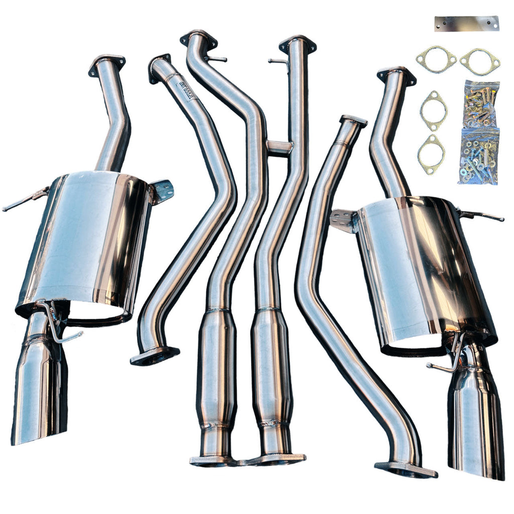 Stainless Full Catback Exhaust Muffler For BMW 335i E90 E92 07-10 N54 Polished