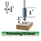 BOSCH 85216MC 1/2 In. x 1 In. Carbide-Tipped Triple-Flute Flush Trim Router Bit