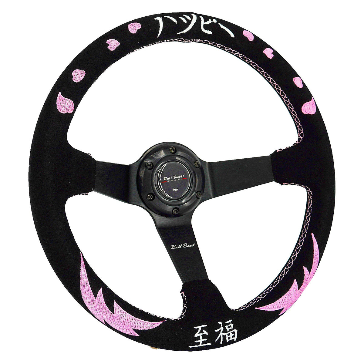 Bliss 350mm Steering Wheel + Short Hub Adapter Kit For Mazda Miata RX-7 RX-8 MX-3 MX-6