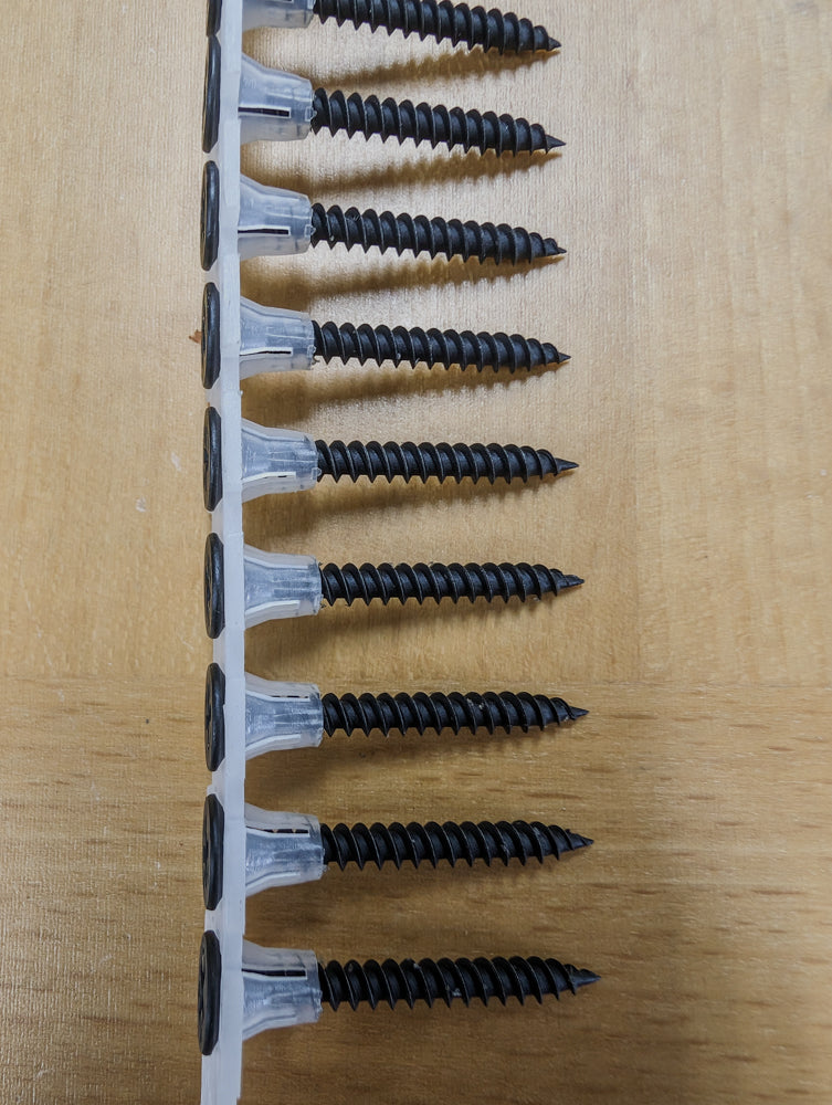 #6 x 1 5/8 Proferred Phillips Bugle Head Collated Fine Thread Drywall Screws Black Phosphate - Carton (10000)
