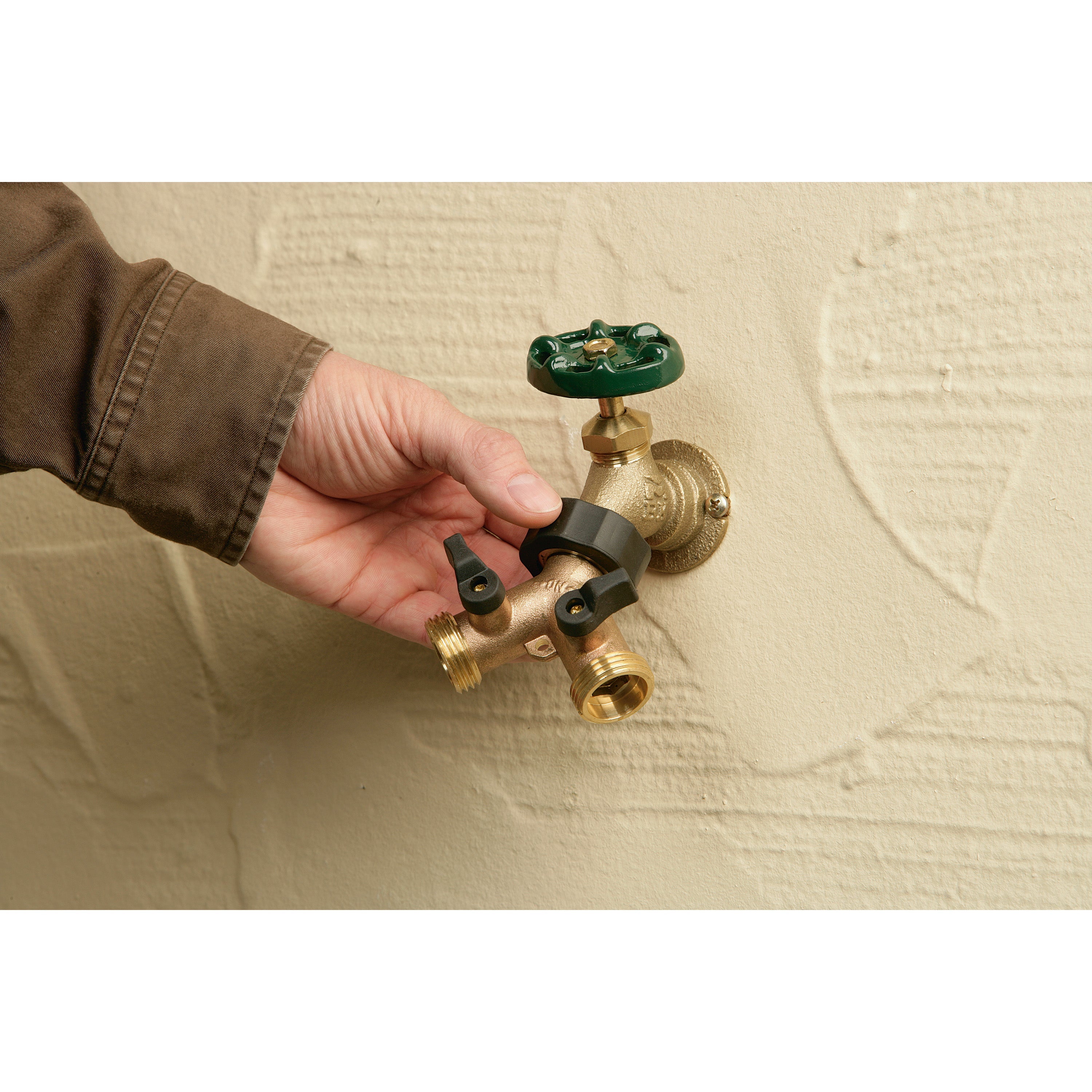 Brass 2-Way Shut-Off Hose Y Adapter 58249