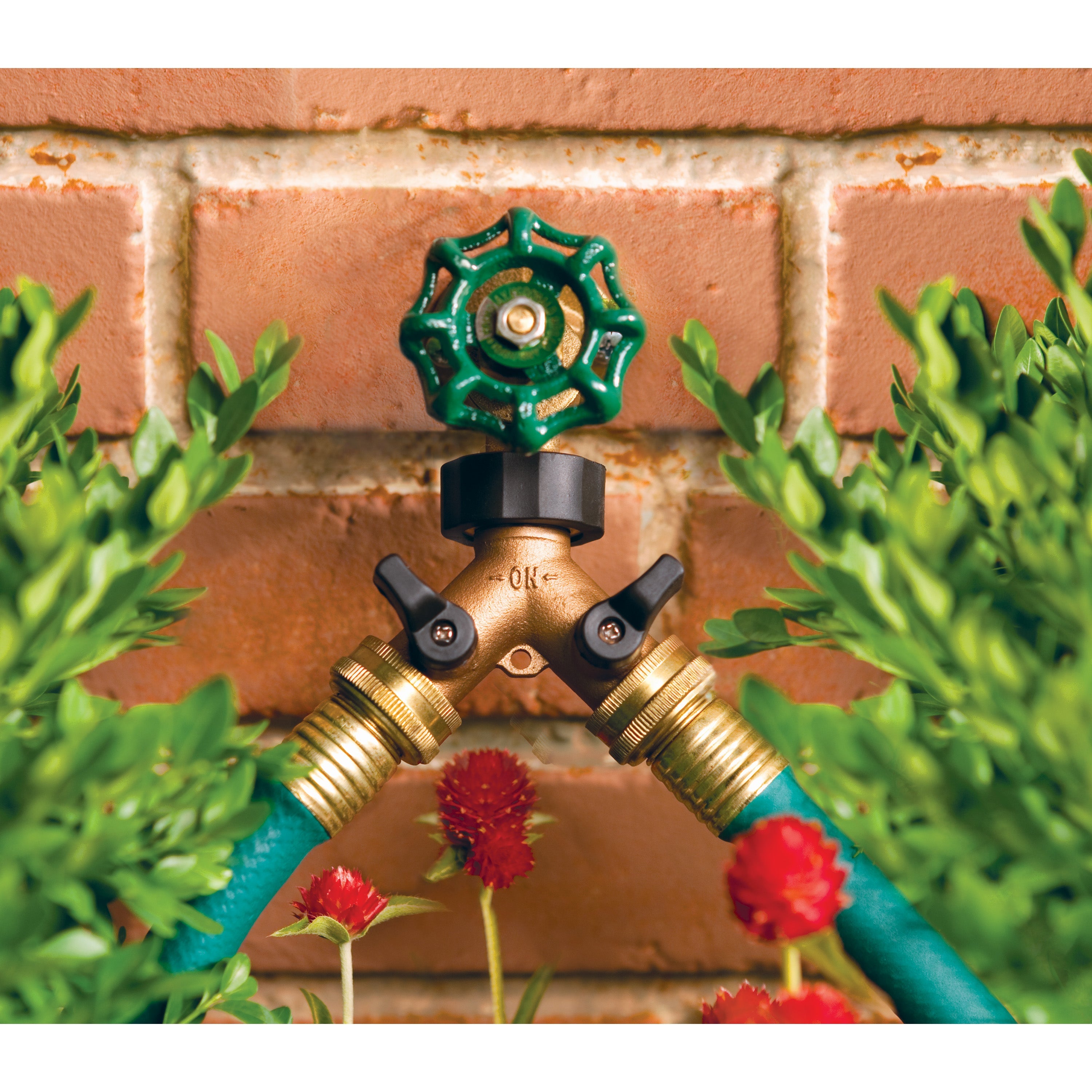 Brass 2-Way Shut-Off Hose Y Adapter 58249