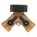 Brass 2-Way Shut-Off Hose Y Adapter 58249