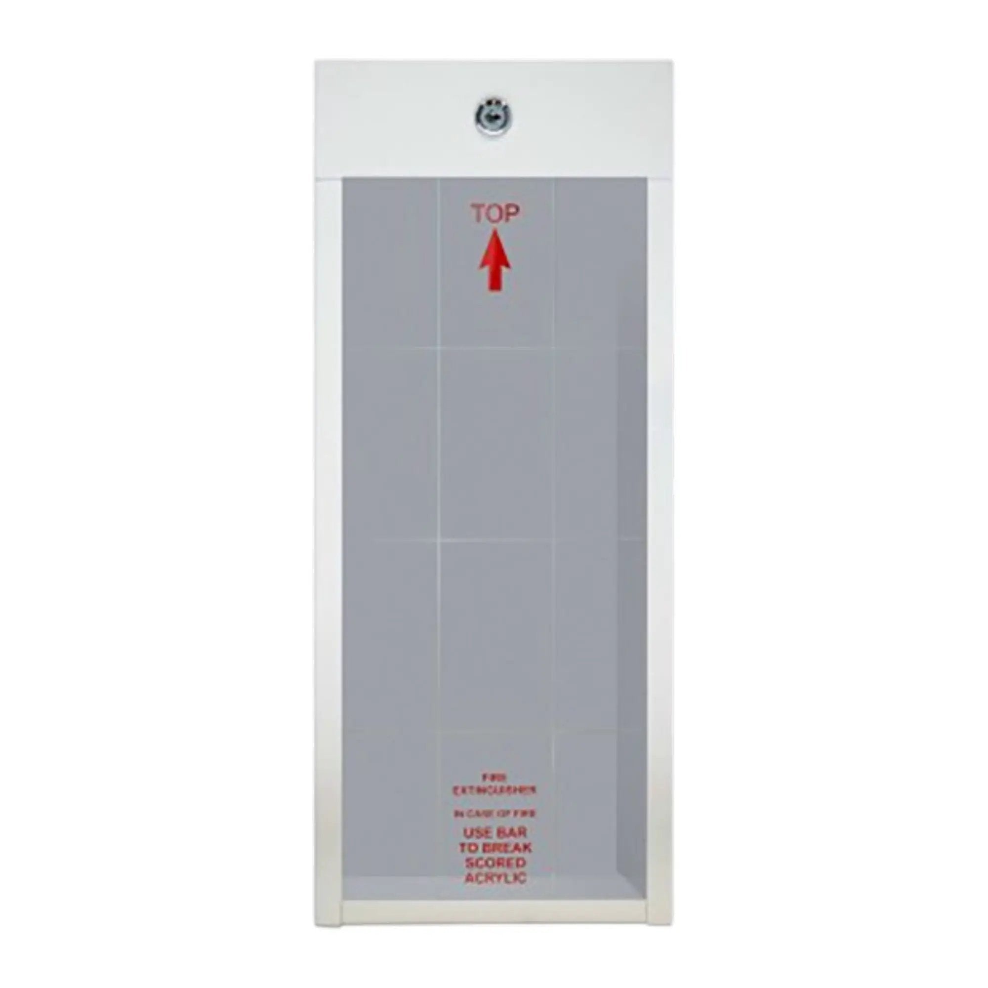 Fire Extinguisher Cabinet 5 lb White Durable Design