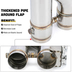 Universal 3 Inch Stainless Steel Exhaust Valve Pipe Kit