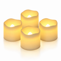 Warm White Flameless LED Tea Lights – 4-Pack