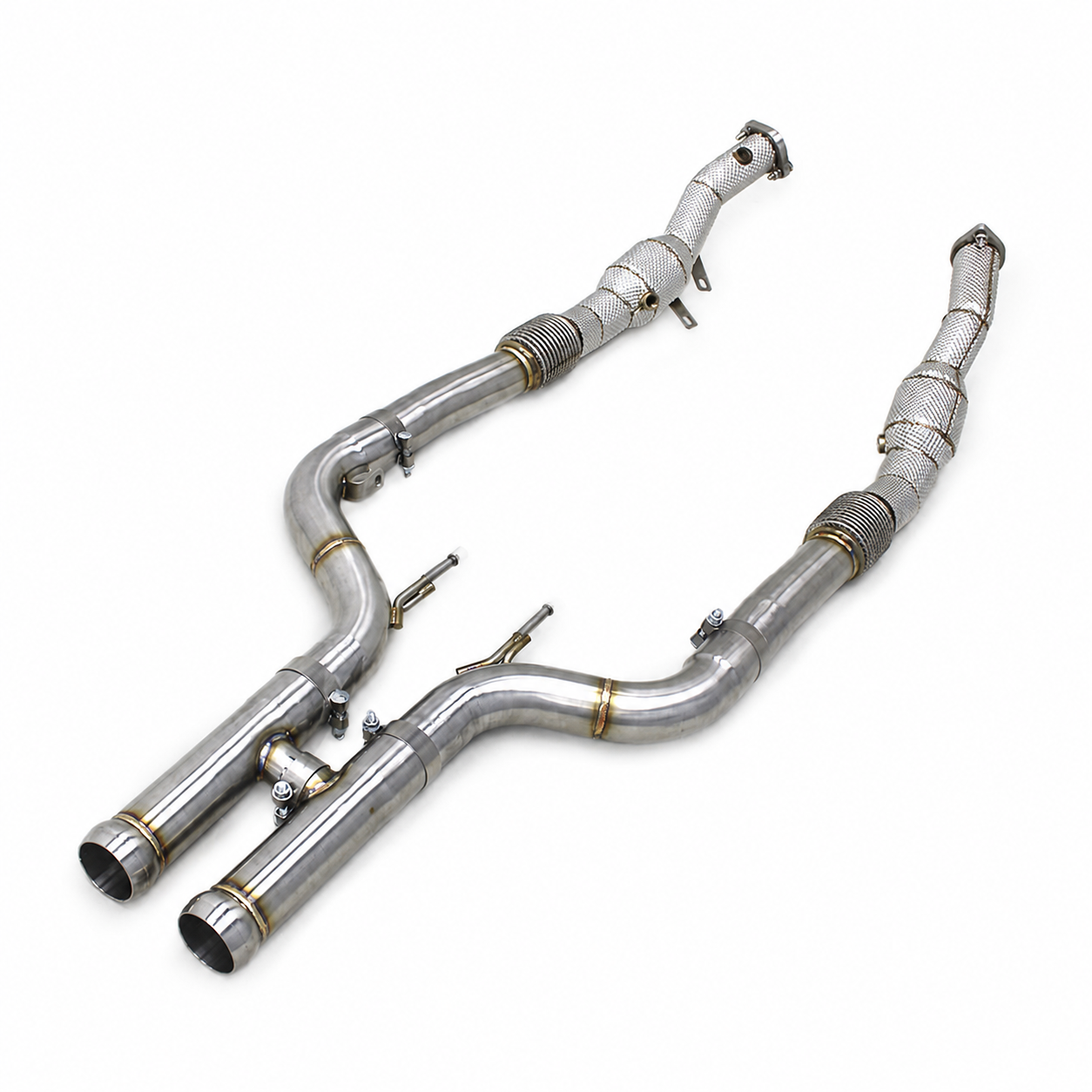 High‑Flow Catted Stainless Steel Downpipe for Mercedes Benz S63 AMG W222 5.5T