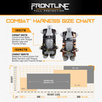 Frontline 100CTB Combat Construction Full Body Harness with Tongue Buckle Legs and Trauma Straps 3X/4X