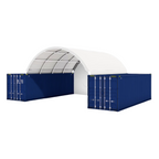20x20 ft Container Shelter with Closed Back Panel
