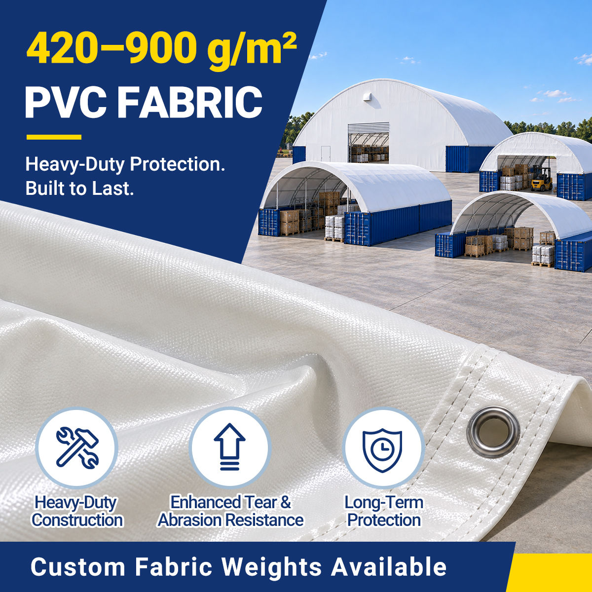 40'x40'x15' Double Truss Peak Container Canopy Shelter