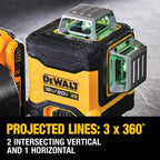 DEWALT DCLE34030G 20V MAX* 3 x 360 Green Laser