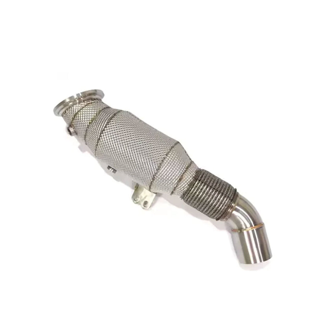 High Flow T304 Stainless Exhaust Downpipe for Toyota Supra A90 BMW G20 G29 M340i 3.0T