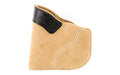 DeSantis Gunhide Pocket-Tuk Pocket Holster |  Fits J-Frame 2.25" |  Bodyguard .38 |  Ruger LCR |  Right Hand |  Tan Leather