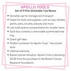 3 Piece Tool Box - Pink - DT5005P