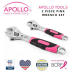2 Adjustable Wrenches - Pink - DT5007P