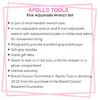 2 Adjustable Wrenches - Pink - DT5007P
