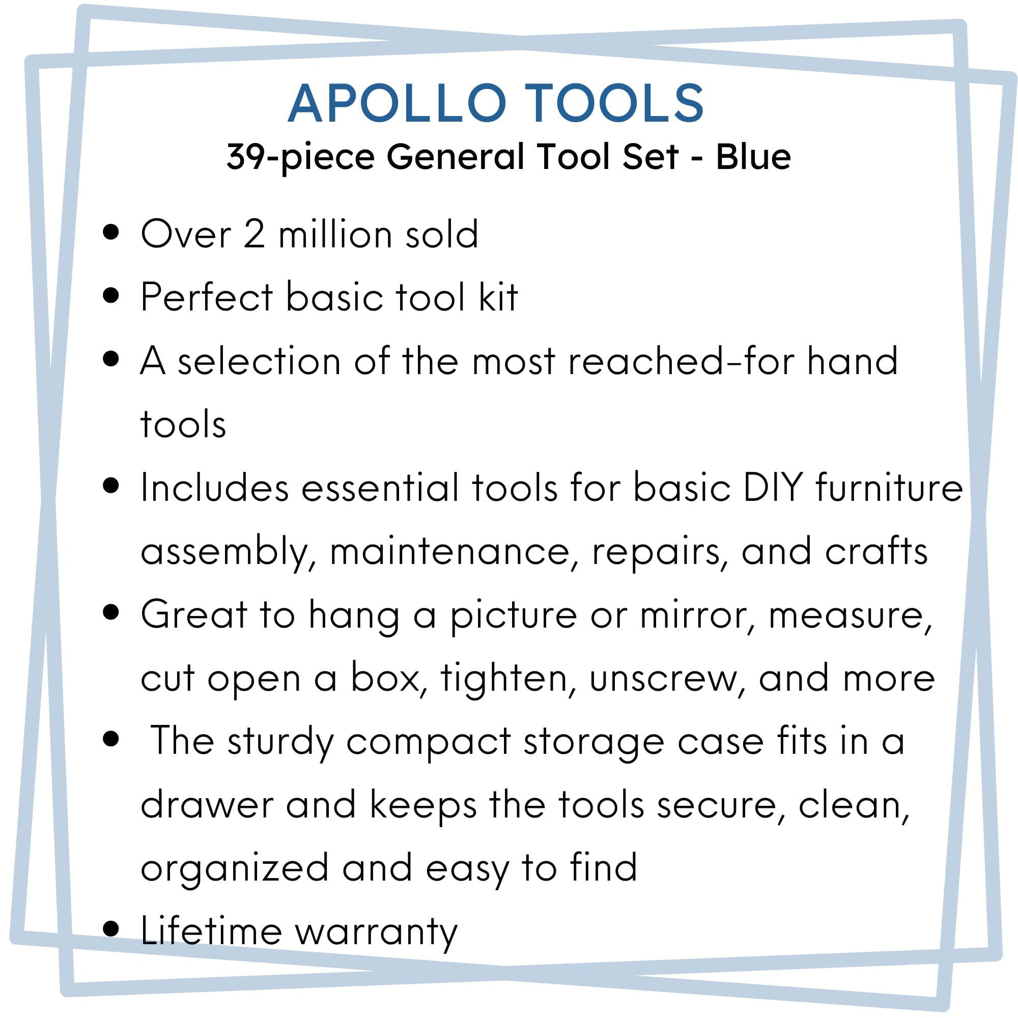 39 Piece General Tool Kit - DT9706BL