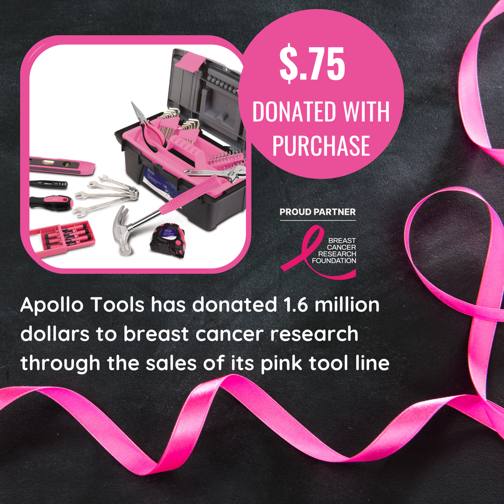 53 Piece Household Tool Kit with Tool Box Pink- DT9773P
