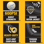 DEWALT 6 ft x 5/8" Fabric Hose DXMH3306