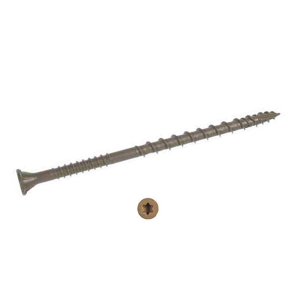 #10 x 4 Simpson Deck-Drive™ DSV WOOD Quik Guard® Coating Screw (T25 6-Lobe) Red - Box (1000)
