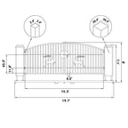 20x8 ft Dual Swing Driveway Gate with Ornamental Posts