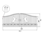 20x8 ft Steel Dual Swing Driveway Gate