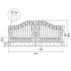 16x8 ft Dual Swing Driveway Gate with Star Pattern