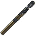 39/64" Reduced Shank HSS Black & Gold KFD Drill Bit, 1/2" Shank, 3-Flat Shank, KFDRSD39/64