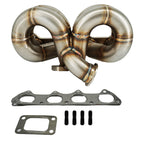 B Series AC PS Compatible T3 .63 Turbo Manifold Kit GSR B16 B18 B20 For Civic EG EK DC2