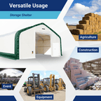 W40'xL80'xH21' Double Truss Storage Shelter, 10' Truss Spacing