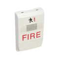 Kidde 24V White Fire Horn Steady Tone Audible Alarm for Fire Safety Systems