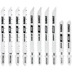 DeWalt DW3741C Jigsaw Blades Set With Case T-Shank 10-Piece
