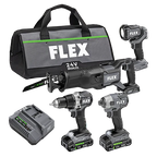 FLEX FXM401-2A 4-Tool Brushless Power Tool Combo Kit with Soft Case