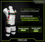 Frontline 110CTB-ML-MX Combat™ Mexican Style Full Body Harness with Aluminum Hardware and Suspension Trauma Straps