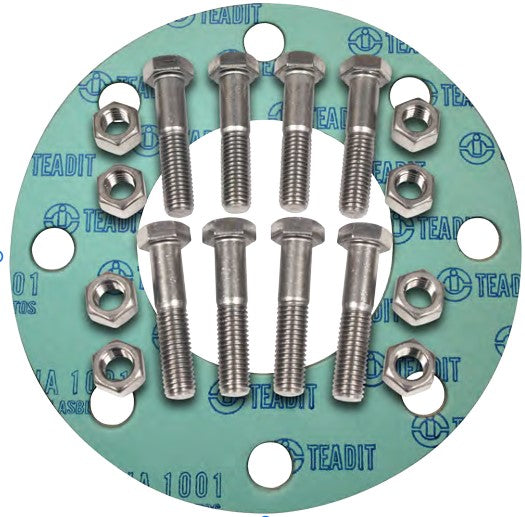 3 x 3 x 1/16 in. Non-Asbestos, Carbon Steel 150# Nut, Bolt and Gasket Kit